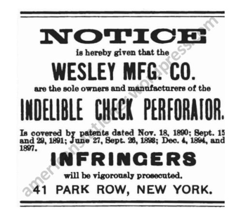 1897 American Stationer Infringers Ad wm sm