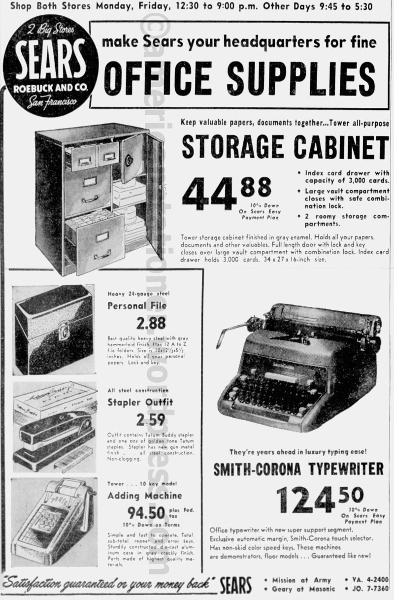 1954 San Francisco Examiner Ad wm sm